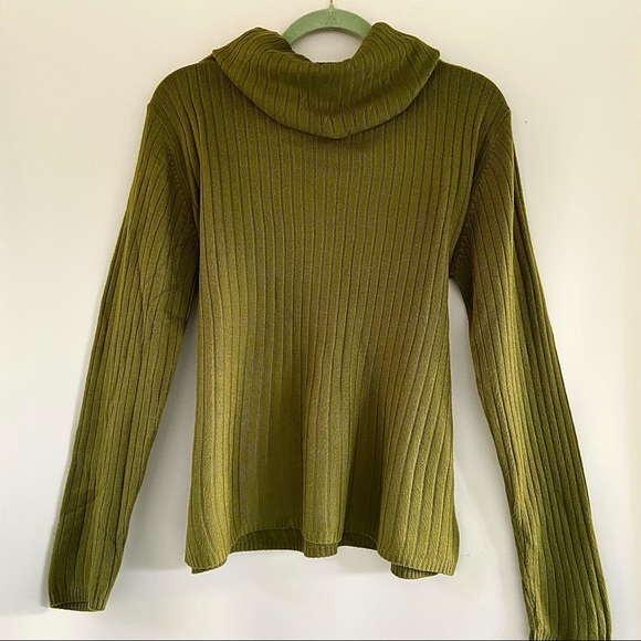 Vintage Studio Cowl Neck Sweater Sage Green size Large - Picture 11 of 14